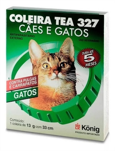 Coleira Antipulgas E Carrapatos Konig Tea 327 Gatos