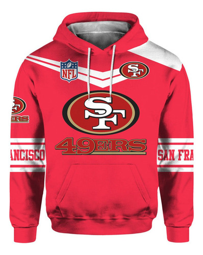 Sudadera De Moda Con Capucha Deportiva Informal De La Nfl