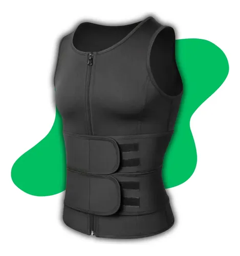 Cinta Colete Camisa Sauna Shaper Emagrecimento Queima Suor Cor Preto Tamanho L