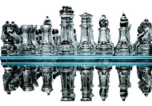 Ajedrez De Cristal Juego De Mesa Chess 35 Cm Env Msi