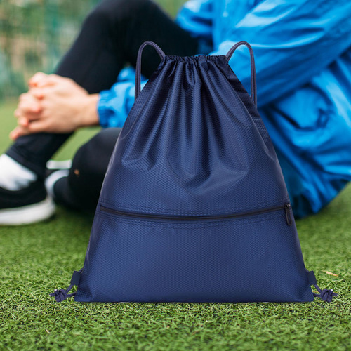 2 Mochila Deportiva Con Cordón, Mochila Práctica Azul