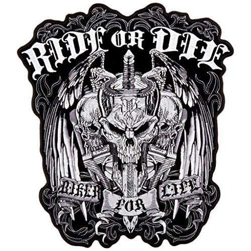 Parche  Ride Or Die Biker For Life  (ancho 11  X Altura...
