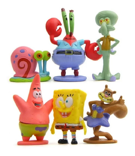 Bob Esponja Set Mini Figuras Personaje Tv Muñecos 