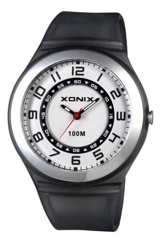 Reloj Xonix Unisex Silicona Gris Sumergible Numeros Rw-009