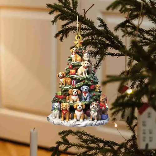Christmas Tree Hanging Tree Shape Bookshelf Pendant, Christm