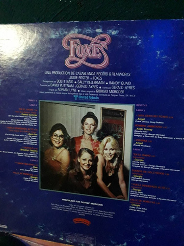 Lp Soundtrack De Foxes/zorras Jodie Foster Disco Vinilo (Usado)