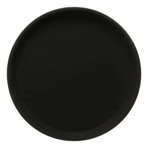 Winco Easy Hold Round Tray, 11-inch, Black