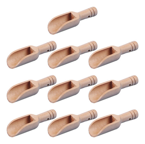 10x Mini Cuchara De Madera, Té, Café En Grano, 75mm