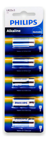 Bateria Pilha A23 12v Philips Lr23x5 Cartela 5 Unidades