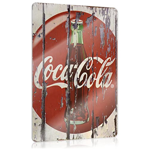 Coca Cola Coke Tin Poster Sign Rustic Vintage Cj2jg