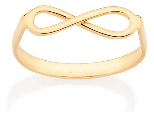 Anillo Infinito Mujer Dama Laminado En Oro 18k Rommanel 