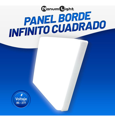 Panel Superficial 24w Cuadrado Sin Borde 85-277v Nanum Light