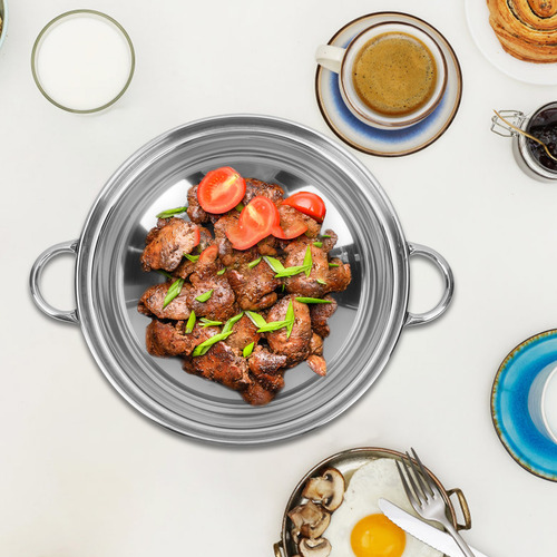 Cacerola Con Tapa Para Plancha De Acero Inoxidable, Olla Cal