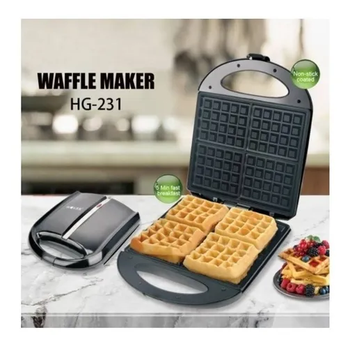 Waflera Cuádruple Xl Máquina Waflera Eléctrica