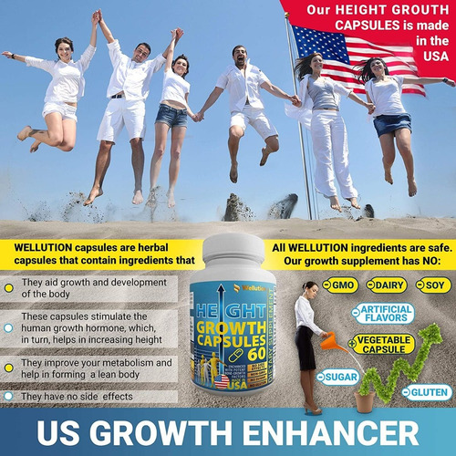 Imagen 6 de 6 de Height Growth Pastillas Del Crecimiento De Estatura Natural