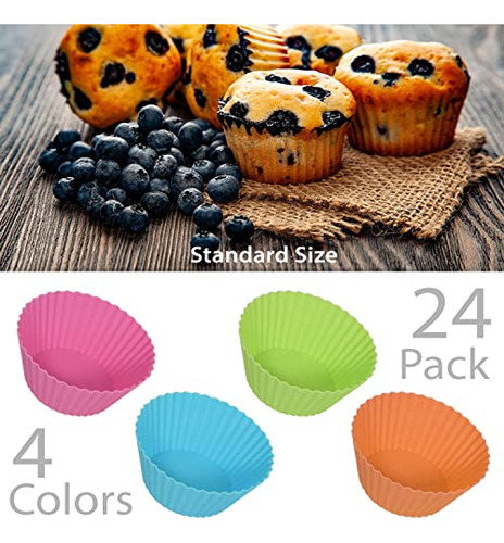 Fundas De Silicona Para Cupcakes Estándar Bakerpan, 24