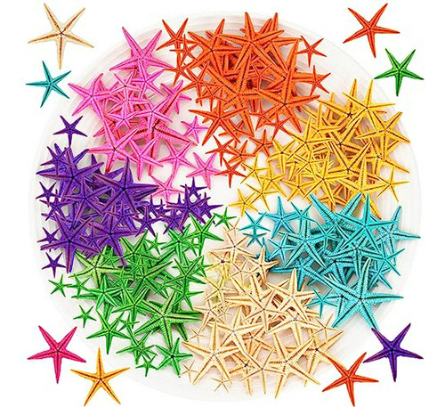 100 Estrellas De Mar Pequeñas, 7 Colores Mini Estrellas De M