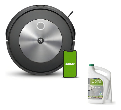 Combo Robot Aspiradora - Trapeador Irobot Roomba J7 Más Bona Color Negro