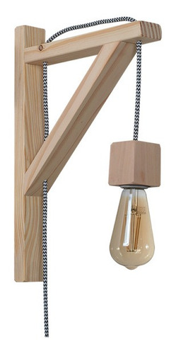 Aplique De Pared Mensula M1 Retro Madera 1 Luz E27