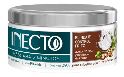 Inecto Mascara Blindaje Control Frizz Coco Y Karite 250g