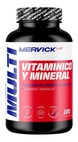 Multivitaminico Mervick Lab  120 Capsulas Sabor Sin sabor