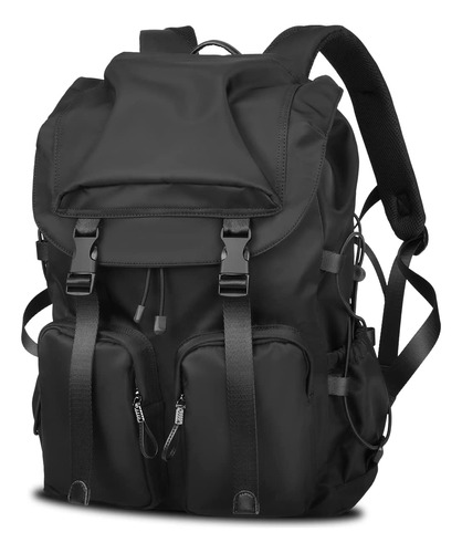 Mochila Para Computadora Portatil Para Hombres Negra