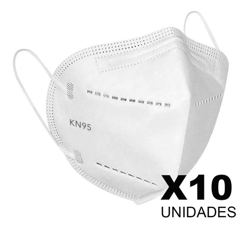 Barbijo Kn95 X10 Unidades Mascarilla Descartable 