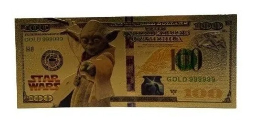 Billete Plata De Coleccion Star Wars Maestro Yoda Oro  Feng