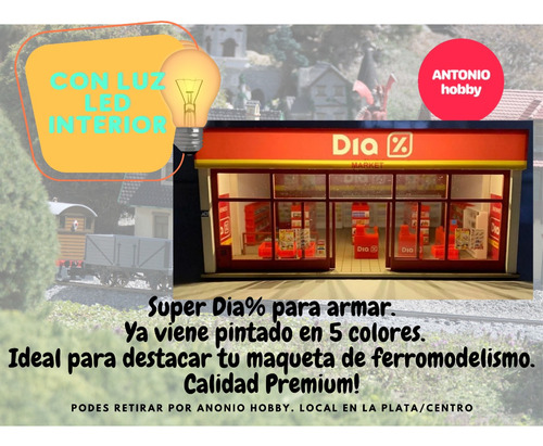 Super Dia Ho 1/87 Con Luz Construcción Para Armar Miniature