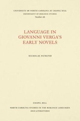 Libro Language In Giovanni Verga's Early Novels - Nichola...