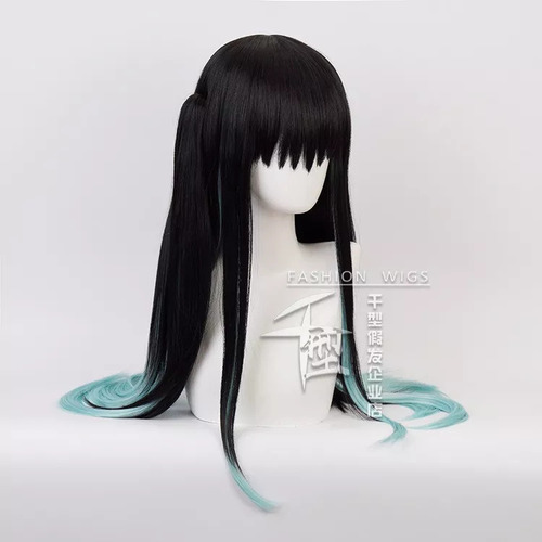 Peluca De Pelo Largo M Demon Slayer Tokitou Muichiro Cosp