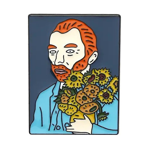 Pin Broche Metálico Van Gogh Con Girasoles