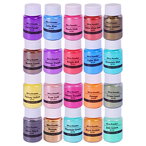Mica Powder - 20 Colors 10g/0.35oz - Epoxy Resin Pigment Pow