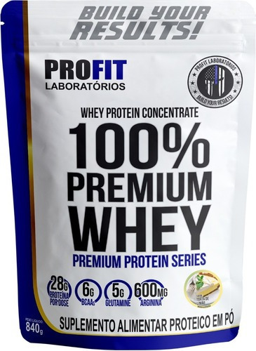 Whey Protein 100% Concentrado Premium 840g Profit Torta De Limão