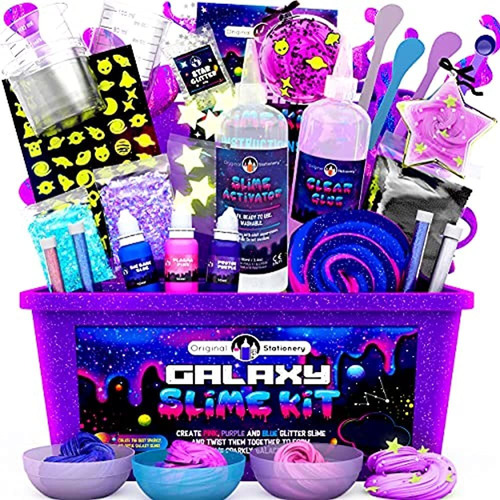 Material De Papelería Original Galaxy Slime Kit Con Estrella