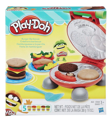 Imagen 1 de 10 de Play-doh Hamburguesas A La Parrilla Kitchen Hasbro B5521 Edu