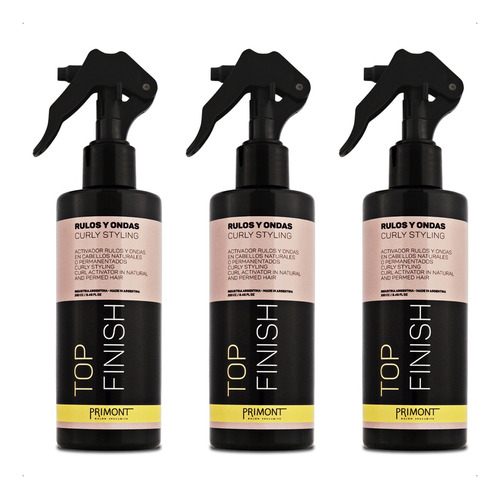 Primont Kit3u Top Finish Activador Rulos Curly Styling 250cc