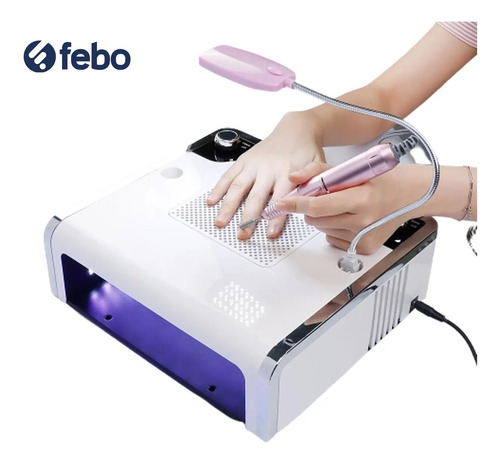 Torno Para Uñas 4 En 1 54 Led 6500 Rpm Febo