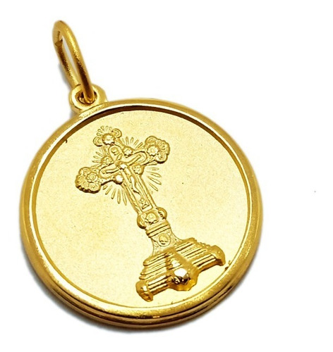 Medalla Cristo De Mailín - Plaqué Oro 21k - 18mm