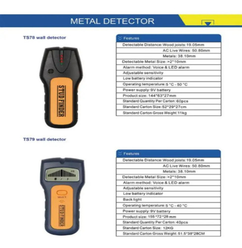 Scanner Parede Detector Obstaculos Fios Vigas Madeira Metal