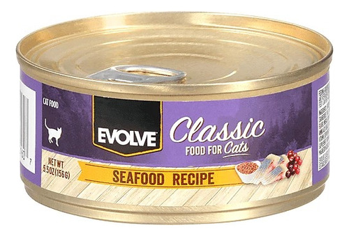 Evolve Cat Classic Lata Seafood 5.5 Oz - 156 Gr