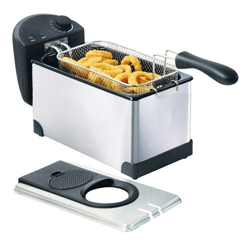 Freidora Electrica 3.5 Lts Aceite Profunda 2000 W Acero Inox