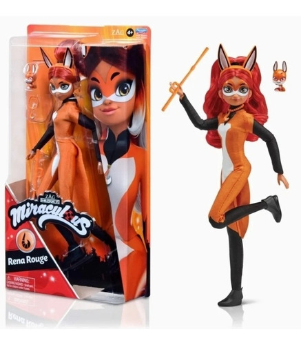 Miraculous Rena Rouge Muñeca 28cm Articulada Ladybug Origina