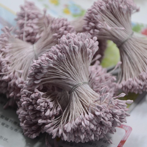 Pistilo De Estambres De Flores Artificiales Púrpura Beige