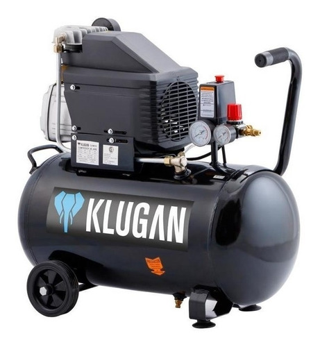 Compresor de aire Klugan CDM-50 C/Kit 50L 2hp negro