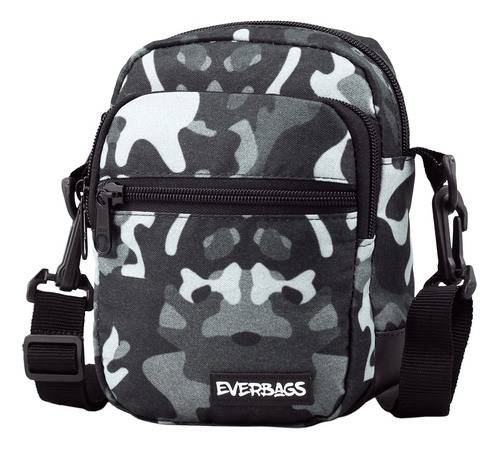 Shoulder Bag Mini Alça Transversal Ajustável Camuflada Cinza