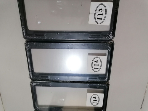 3 Pares De Porta Placas Lisos Universales 