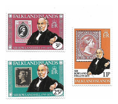 Malvinas Falkland 1979 Serie 3 Estamp Mint Sir Rowland Hill