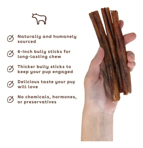 Palitos Masticables Pupford Thick Bully Para Perros Y Cachor