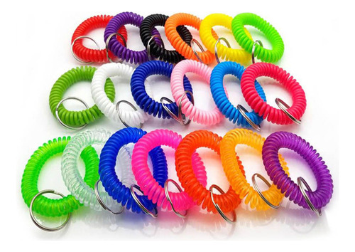 Chaveiro Com Pulseira De Plástico Elástico De 50 Peças